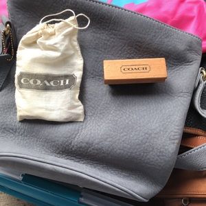 Genuine suede Coach bag